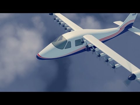X-57 Maxwell Electric Airplane Flight Simulation