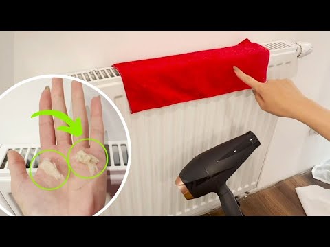 With a cloth and a hairdryer, your radiator will be clean in just 5 seconds!