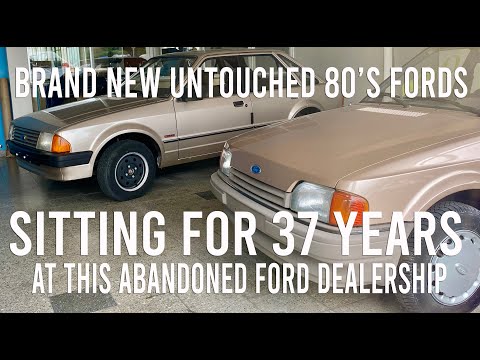 I FOUND THIS OLD FORD DEALERSHIP - WITH STILL NEW 80&#039;s FORDS LEFT INSIDE