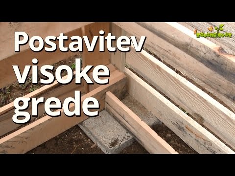 Postavitev visoke grede in visoka greda iz palet