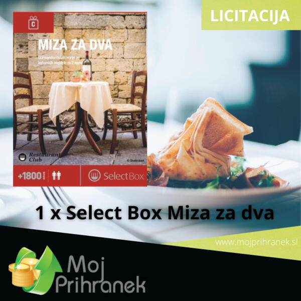 1 x Select Box Miza za dva