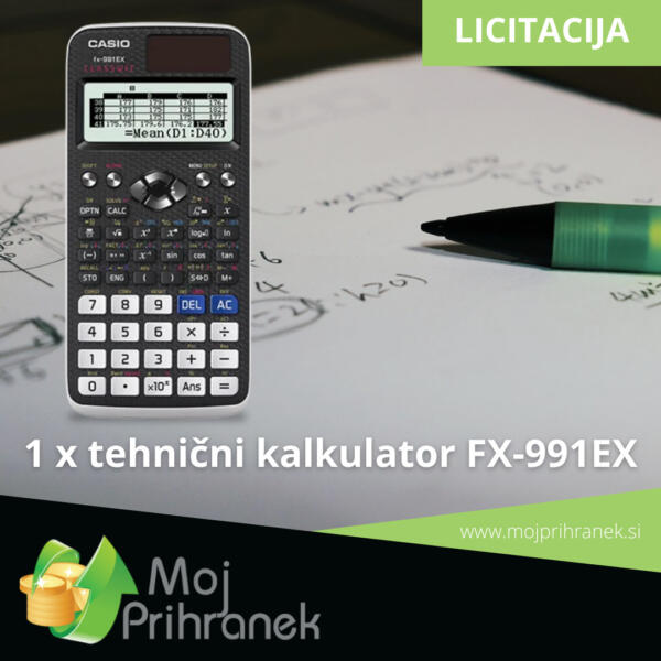 1 x tehnični kalkulator Casio FX-991 EX
