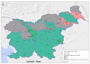 Kemijsko stanje podzemne vode v Sloveniji v letu 2021 (vir: ARSO VODE)
