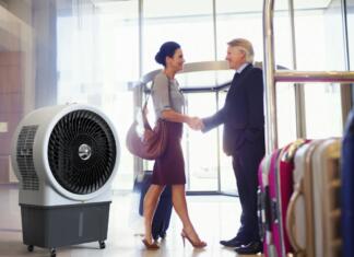 Ventilator z evaporacijskim hlajenjem je vsestranska naprava Ventilatorji za vsestransko uporabo