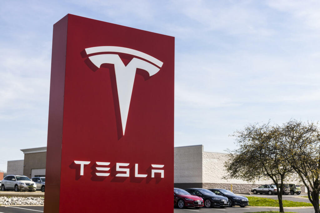 Indianapolis - Circa April 2017: Tesla Service Center. Tesla designs and manufactures the Model S electric sedan IV