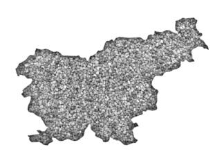 Opozorila glede zagona prenovljenega nepremičninskega sistema Prostor Map of Slovenia on poppy seeds
