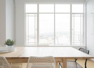 white, room, table