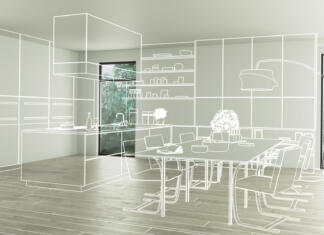 Nasveti pri izrisu kuhinje Domestic Kitchen Design (conception) - 3d illustration