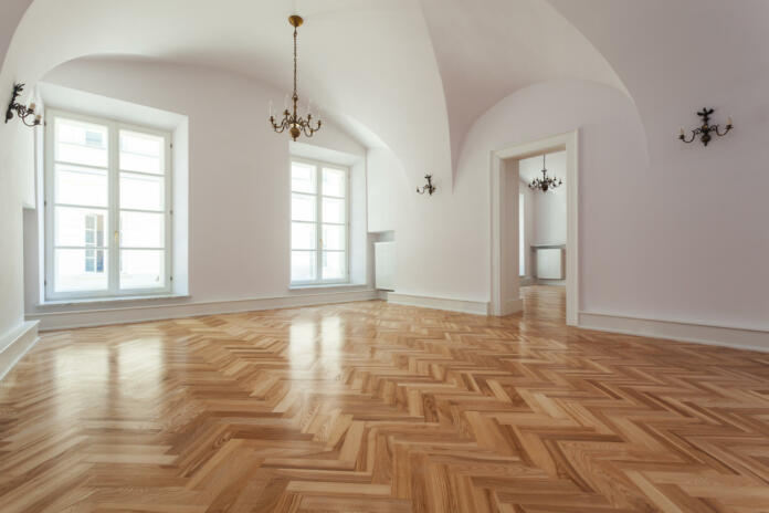 Empty interior in an elegant nad new house