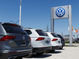 Lafayette - Circa April 2018:  Volkswagen Cars and SUV Dealership. VW is Among the World's Largest Car Manufacturers VII