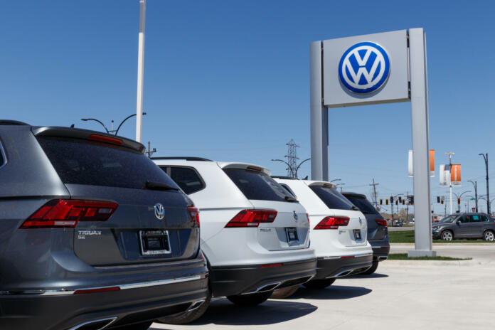 Lafayette - Circa April 2018:  Volkswagen Cars and SUV Dealership. VW is Among the World's Largest Car Manufacturers VII