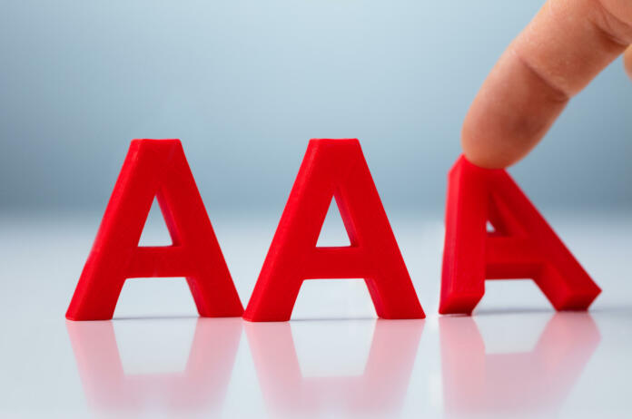 Credit Rating Decrease From AAA to AA Concept