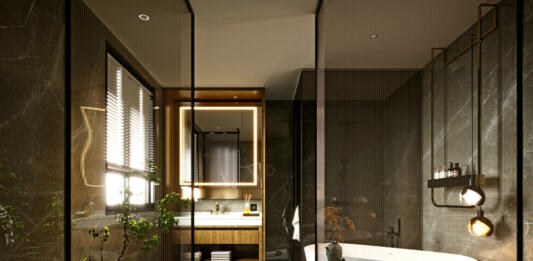 3d render of modern bathroom