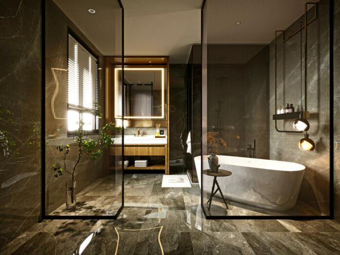 3d render of modern bathroom