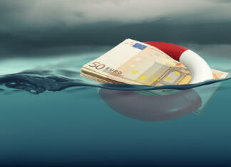 Tako uporabite deževnico in denarnica vam bo hvaležna Euro rescue concept - bank note modified