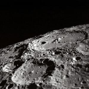 moon, lunar crater, crater