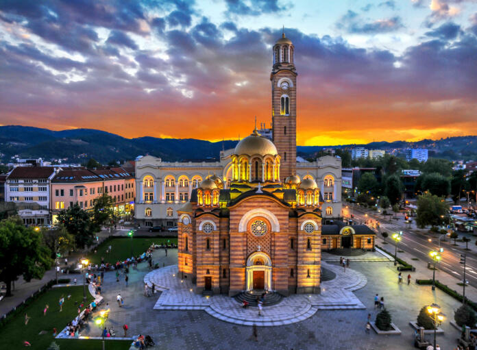 Katedrala Kristusa Odrešenika v Banja Luki, Republika srbska, Bosna in Hercegovina.