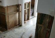 Sušenje sten montažnih stavb po poplavah odpiranje stene v montažni hiši