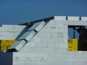 Streha v gradbeni fazi