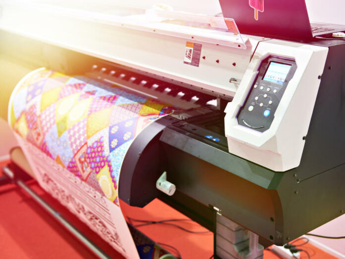 Big plotter printer with LED control panel