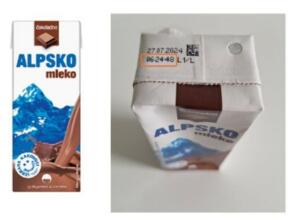 Ljubljanske mlekarne so iz prodaje umaknile nekatere primerke izdelka cokoladno Alpsko mleko (0,2-litrska tetrapak embalaza) zaradi moznosti skisanja mleka oziroma napihnjene embalaze.