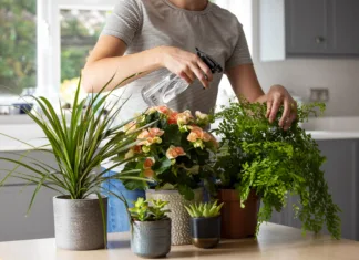 Najslabša mesta v hiši za sobne rastline: tam se nobena ne bo počutila dobro Close Up Of Woman Caring For And Watering House Plants With Spray