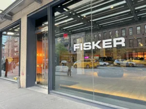 Fisker electric car dealership in Manhattan.