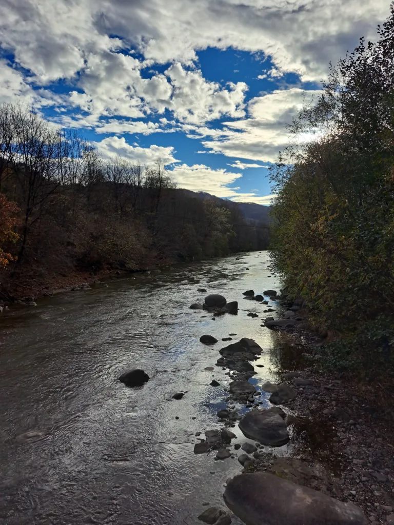 A view of the river and sky