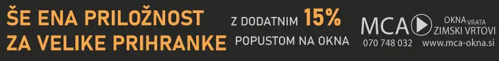 Še ena priložnost za velike prihranke z dodatnim 15 % popustom na okna MCA.