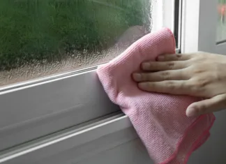 Kako preprečiti plesen in vlago v vašem domu to zimo? Sledite tem nasvetom … woman wiping window glass with drops of condensate indoor