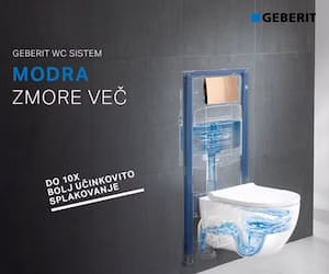 Geberit WC sistem. Modra zmore več. Do 10x bolj učinkovito splakovanje.