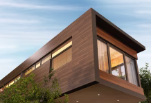 Za investicije v lesene objekte razpisali kar 1,1 milijona evrov Beautiful modern house and beautiful blue sky