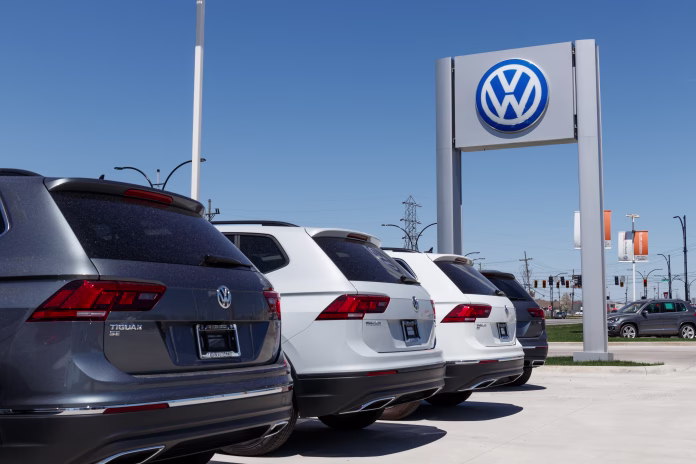 Lafayette - Circa April 2018: Volkswagen Cars and SUV Dealership. VW is Among the World's Largest Car Manufacturers VII