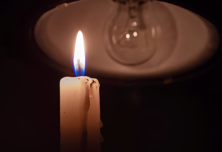 Blackout, electricity off, energy crisis or power outage, concept image.