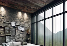 5 detajlov, ki dajo moderen pridih vsakemu domu: odkrijte, kako dvigniti notranji dizajn na višji nivo 3D Render of a Contemporary Living Room Interior Featuring a Wall Made of Natural Mountain Stone