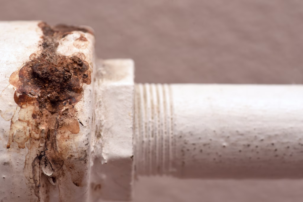 Rust developed on cast iron radiator