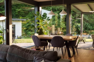 Lesena konstrukcija v sodobnem domu