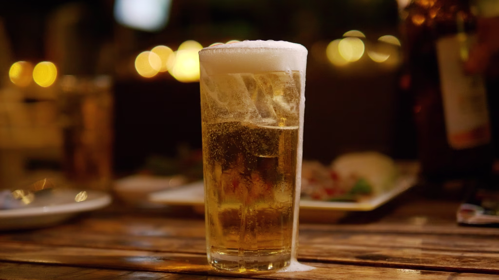 Alcoholic beverages mixed with soda, social drinking and socializing