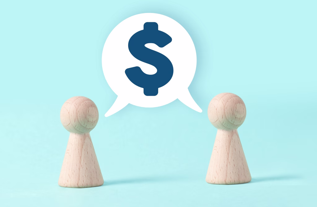 Speech bubble and Dollar Sign