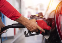 Vlada danes posega v cene goriv: kaj to pomeni za našo denarnico? Refueling the car at a gas station fuel pump. Man driver hand refilling and pumping gasoline oil the car with fuel at he refuel station. Car refueling on petrol station. Fuel pump at station