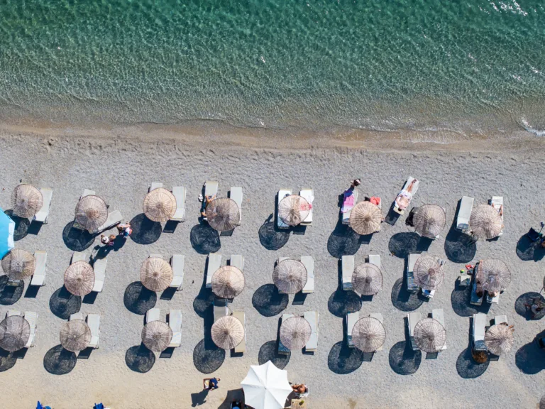 Bodrum Beachs in the Bodrum City Summer Season Drone Photo, Bodrum Mugla, Turkiye (Turkey)