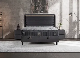 Boxspring postelja z edinstvenim vzmetenjem: Ko udobje spanja doseže novo raven Boxspring postelja