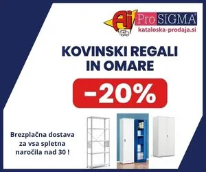 Prosigma - akcija kovinski regali in omare -20%