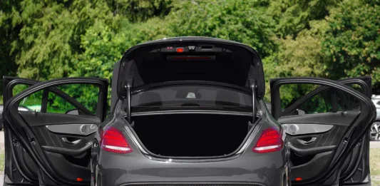 Mercedes benz with open doors