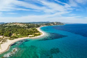 The Possidi beach in Chalkidiki, Greece