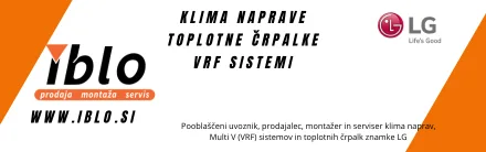 IBLO d.o.o Klima naprave, Toplotne črpalke, VRF sistemi - LG