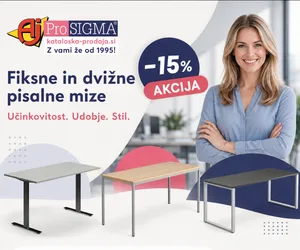 Fiksne in dvižne pisalne mize; Akcija - 15%; Prosigma