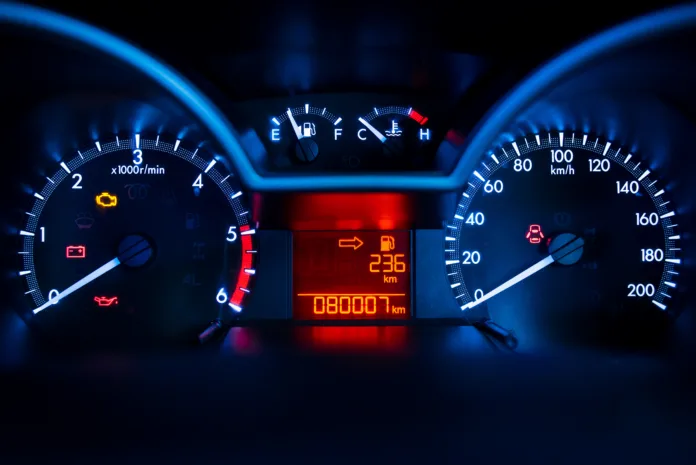 modern-car-illuminated-dashboard-closeup-stockpack-istock Modern car illuminated dashboard closeup