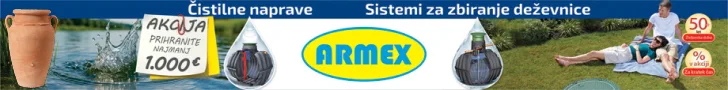 Armex | čistilne naprave in zbiralniki deževnice; one2clean; Akcija - prihranek najmanj 1000 eur